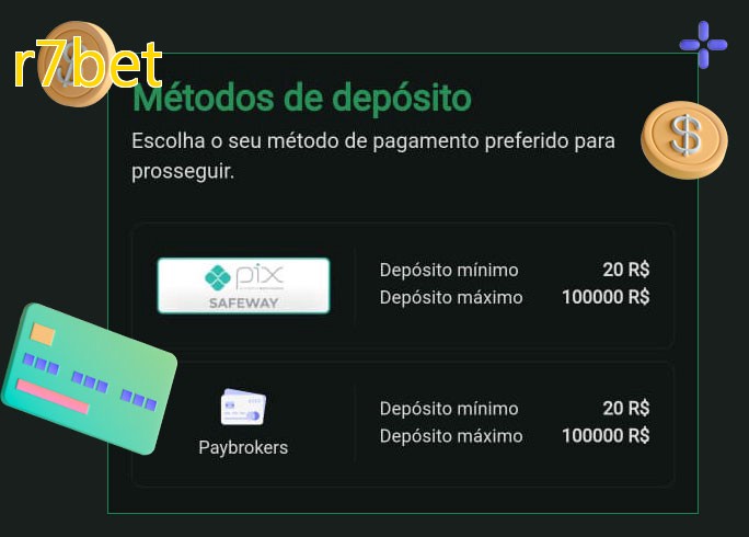 O cassino r7betbet oferece uma grande variedade de métodos de pagamento